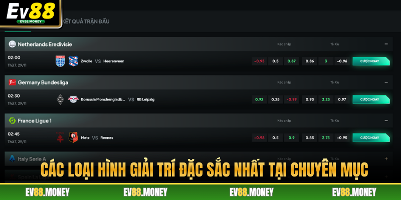 Các loại hình giải trí đặc sắc nhất tại chuyên mục